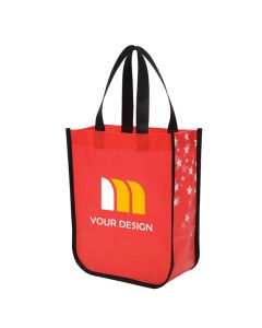 Custom Star Struck Laminated Non-Woven Tote Bag 11.75"H x 9.25" W