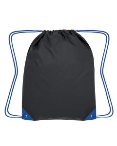 Custom Stylish Color Pop Drawstring Bag with Earbud Slot 17.75"H x 13.5" W 