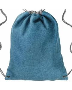 Custom Stylish Linen Drawstring Backpack 16"H x 17" W