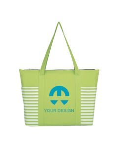 Custom Stylish Maritime Polyester Tote Bag 13.5"H x 17" W