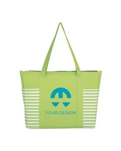 Custom Stylish Maritime Polyester Tote Bag 13.5"H x 17" W