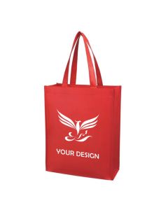 Custom Stylish Matte Laminated Non-Woven Shopper Tote Bag 16"H x 12.5" W x 5" D
