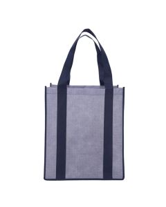 Custom Stylish Non-Woven Two-Tone Shopper Tote Bag 14.5" H x 12.5" W