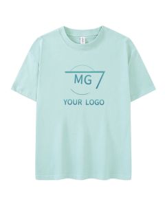 Custom Summer Top Heavyweight Cotton Crewneck Short Sleeve T-shirt Loose Cuffs Workout Tee Shirt 