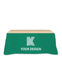 Custom Table Skirt for 6-Foot Table - Durable Polyester/Cotton Blend with Logo Print