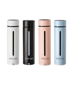 Custom Thermos Vacuum Flask Insulated Stainless Steel Smart Water Bottle Business Gifts with Temperature Indicator and Phone Stand