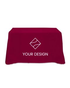 Custom Three-Sided Drape Table Cover for 4 Ft Table 