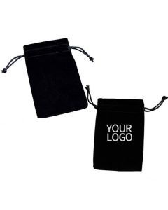 Custom Velvet Jewelry Bag 4.3"W x 6.3"H Soft Storage Pouch Drawstring Bags Gift Packaging Bag