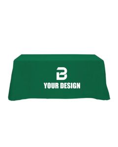 Custom Washable Three-Sided Table Cover for 6-Foot Tables 