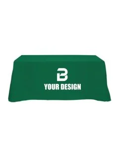 Custom Washable Three-Sided Table Cover for 6-Foot Tables 