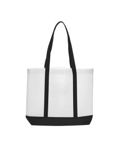 Custom Water-resistant Trim Color Non-Woven Tote Bag 14" H x 18" W