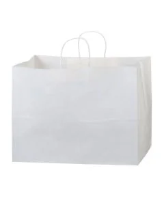 Custom White Kraft Paper Shopping Bag Gift Tote Retail Bags