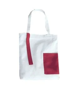 Custom Recycled Cotton 11.81"W x 13.78"H Promotional Bag Grocery Totes for Office School Travel