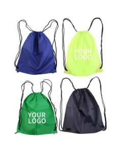 Custom Wholesale Waterproof Backpack 12.8"W x 16.14"H String Bag Lightweight Drawstring Bags