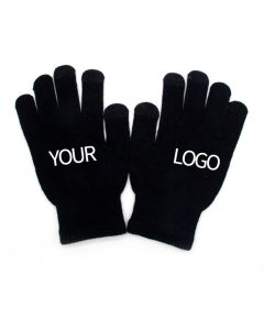 Custom Winter Warm Screen Touch Gloves Stretchy Knit Gloves For Men Women Promotion Tool