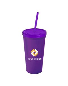 Customizable 24 Oz BPA-Free Straw Tumbler