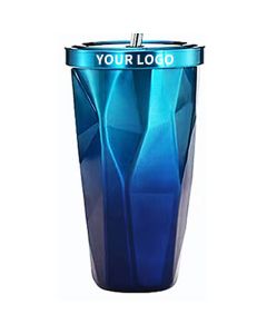 Custom 16oz Stainless Steel Tumbler with Lid & Straw Vacuum Insulated Coffee Mug Double Wall Thermo Travel Cup