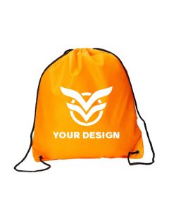 Customizable Classic Water-Resistant Polyester Drawstring Backpack 16.5"H x 14" W