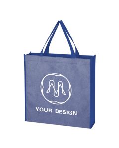 Customizable Durable Silver Swirls Non-Woven Tote Bag 14" H x 14" W x 3.5" D