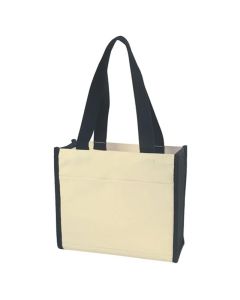 Customizable Eco-Friendly Heavy Cotton Canvas Tote Bag with 27" Handles & Outer Pocket 