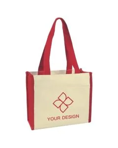 Customizable Eco-Friendly Heavy Cotton Canvas Tote Bag with 27" Handles & Outer Pocket 