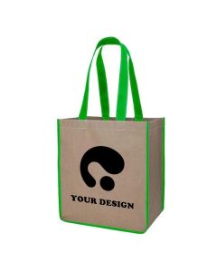 Customizable Eco-Friendly Natural Kraft Sack Tote Bag 14" H x 12.5" W