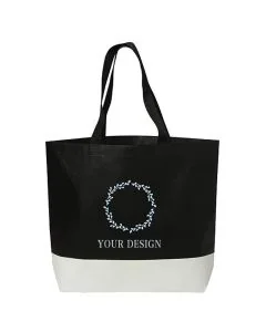 Customizable Fashionable Laminated Non-Woven PolypropyleneTote Bag 15" H x 17.75" W x 4" D
