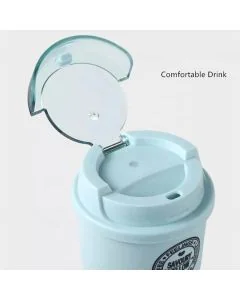 Custom BPA-Free PP Plastic Water Bottle Coffee Mug Juice Cup With Lid