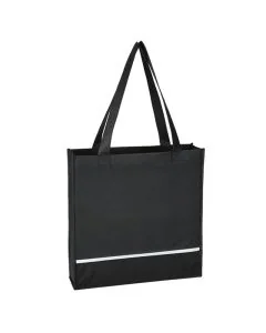 Customizable High-Visibility Non-Woven Accent Shopper Tote Bag 14" H x 14" W x 3.5" D