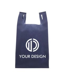 Customizable Lightweight Reusable Polyester Grocery Tote Bag 19.5" H x 11" W x 7" D