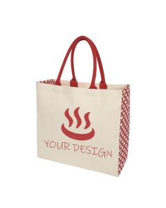 Customizable Logo Cotton Canvas Tote Bag 14" H x 15" W