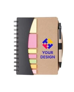 Customizable Logo Eco-friendly Mini Journal with Pen and Sticky Notes