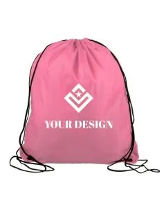 Customizable Logo Versatile Polyester Drawstring Backpack 18x15"