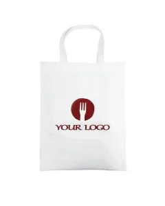 Custom Promotional Eco-friendly 16.75"W x 14.5" Resuable Bamboo Fibre PLA Biodegradable Shopping Bag