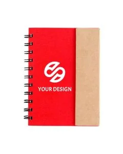 Customizable Small Spiral Notebook with Sticky Notes and 70 Lined Pages