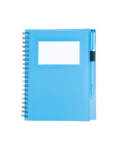 Customizable Spiral Notebook with ID Slot and Pen 7" x 5.38"