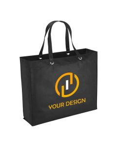 Customizable Sturdy Non-Woven Shopper Tote Bag 15.5" H x 19" W 