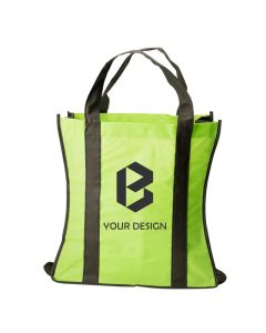 Customizable Wave Rider Folding Reusable Tote Bag 16" H x 16" W x 9" D