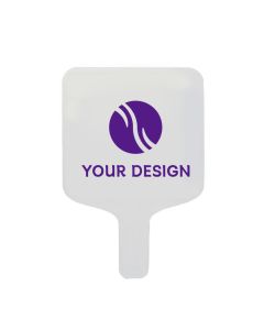 Customizable Weather-Resistant Corrugated Plastic Hand Fans - 11" x 8.5" for Outdoor Events