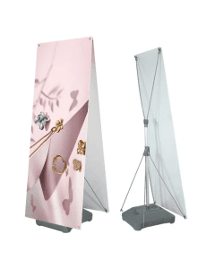 Custom double-side x banner Adjustable with water base 