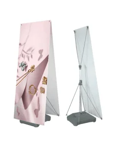 Custom double-side x banner Adjustable with water base 24" x 70"