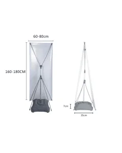 Custom double-side x banner Adjustable with water base 