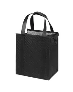 Custom Portable Outdoor 13W x 14.9H Non Woven Insulated Thermal Tote Lunch Cooler Bag For Food Delivery