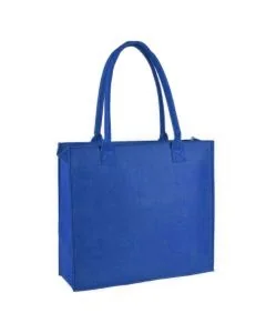 Custom Felt Handbag Shoulder Bag 15.75"W x 14.57"H Zippered Shopping Bag Grocery Tote for Daily Xmas Gift