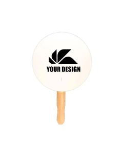 Customized Circle Hand Fan for Promotions & Events 8" Diameter
