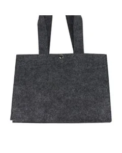 Custom Eco-Friendly Gray Reusable Felt Bag 23"W x 14"H Grocery Shopping Handbag Tote Bag