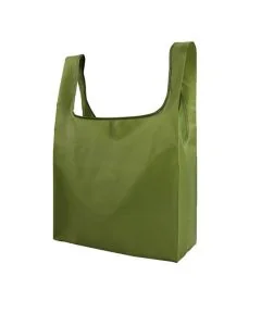 Custom Eco-friendly T-shirt 12"W x 23"H Bag Grocery Shopping Tote RPET Polyester Merchandise Bags