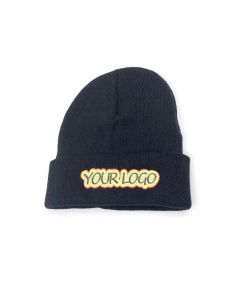 Custom Knitted Hat Winter Warm Cuffed Knit Hat for Travel Cycling Promotion
