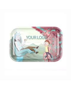 Custom Logo Printed Metal Plate Promotional Service Tray Rolling Tray