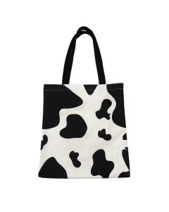 Custom Milk Cow Pattern Grocery 14.57"W x 16.54"H Tote Daily Recycled Cute Shoulder Bag for Shopping Travel School